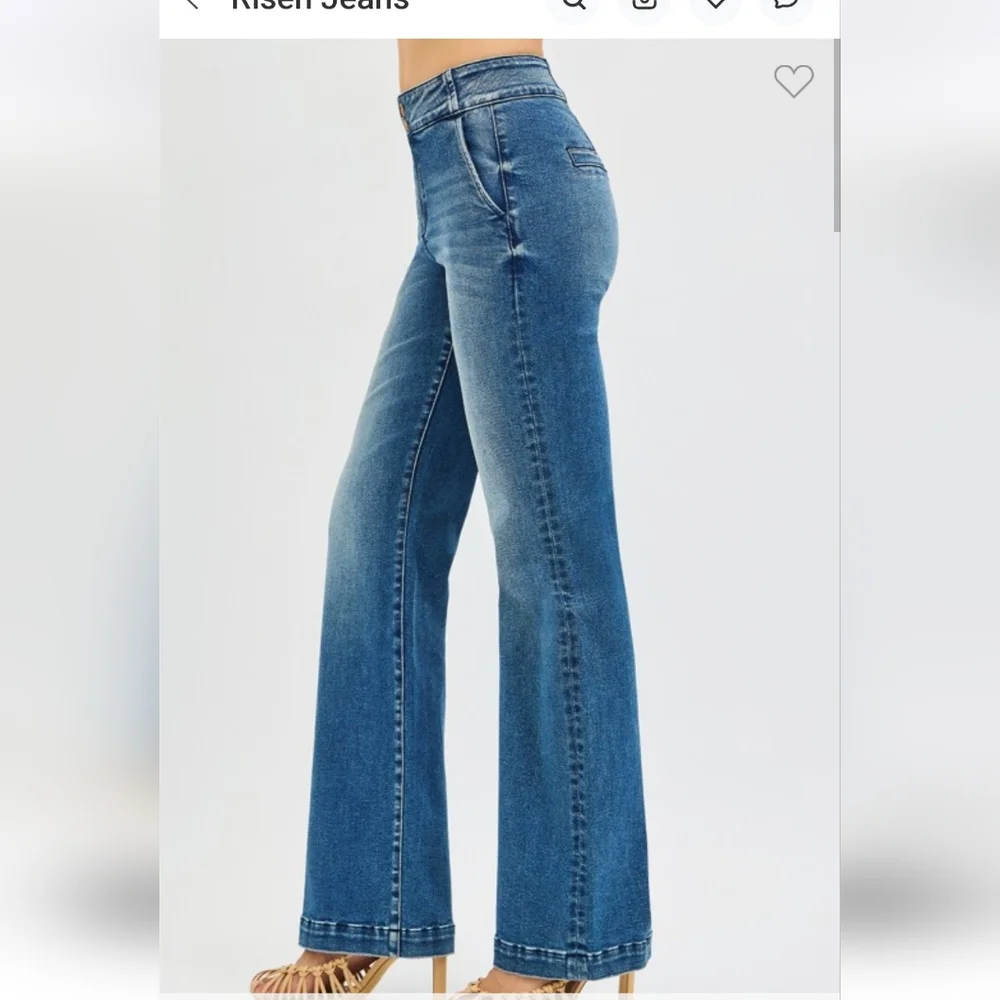 Size 3! NWT, Risen Tummy Control Women's Boot Cut Jeans - Picture 2 of 5